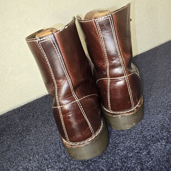 Dr. Martens James Combat Boots Mens Size 8  Leather Work burbury color - Picture 11 of 12